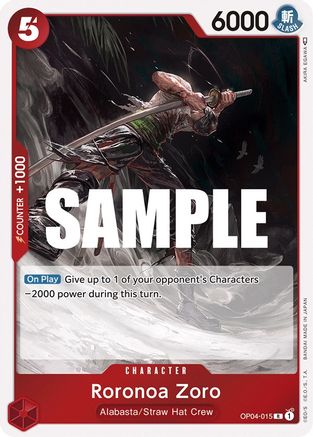 Roronoa Zoro [OP04-015] One Piece - Kingdoms of Intrigue - Single Cards