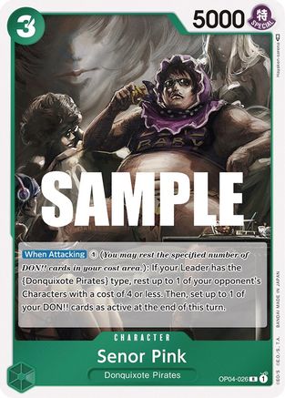 Senor Pink [OP04-026] One Piece - Kingdoms of Intrigue - Single Cards