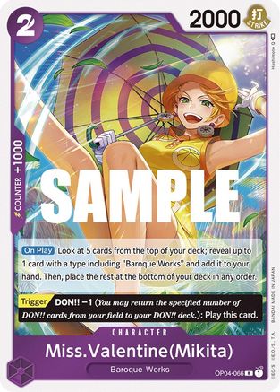Miss.Valentine(Mikita) [OP04-066] One Piece - Kingdoms of Intrigue - Single Cards