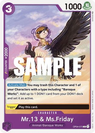 Mr13 and MsFriday (OP04-073) One Piece - Kingdoms of Intrigue - Single Cards