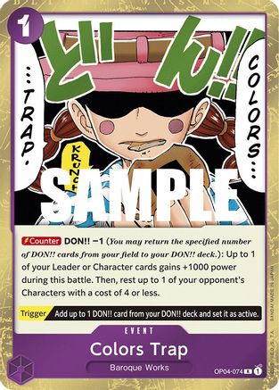 Colors Trap [OP04-074] One Piece - Kingdoms of Intrigue - Single Cards