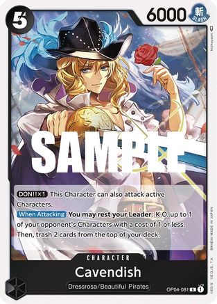 Cavendish [OP04-081] One Piece - Kingdoms of Intrigue - Single Cards