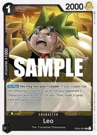 Leo (OP04-091) One Piece - Kingdoms of Intrigue - Single Cards