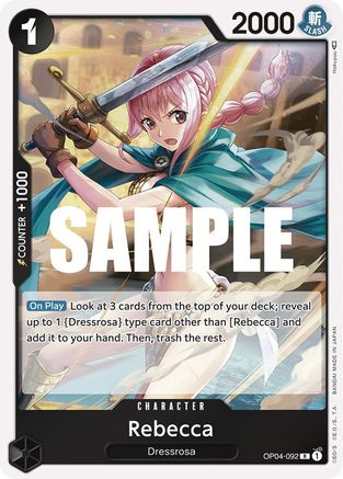 Rebecca (092) [OP04-092] One Piece - Kingdoms of Intrigue - Single Cards