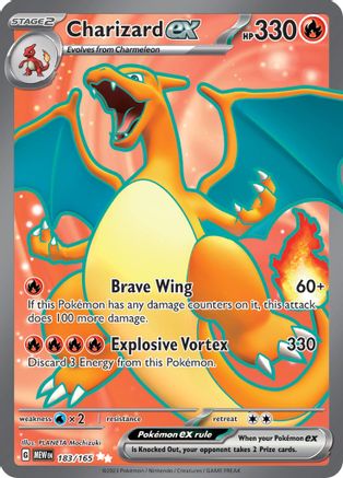 Charizard ex - 183/165 Pokemon SV: Scarlet and Violet 151 - Single Cards