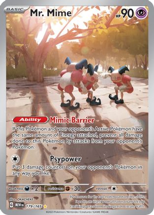 Mr. Mime - 179/165 Pokemon SV: Scarlet and Violet 151 - Single Cards