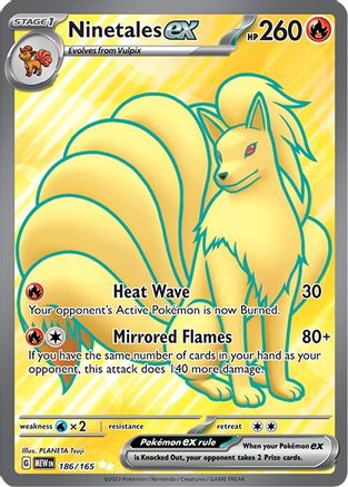 Ninetales ex - 186/165 Pokemon SV: Scarlet and Violet 151 - Single Cards