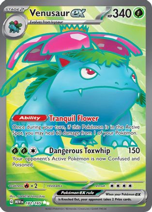 Venusaur ex - 182/165 Pokemon SV: Scarlet and Violet 151 - Single Cards