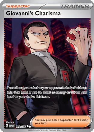 Giovanni's Charisma - 197/165 Pokemon SV: Scarlet and Violet 151 - Single Cards