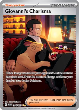 Giovanni's Charisma - 204/165 Pokemon SV: Scarlet and Violet 151 - Single Cards