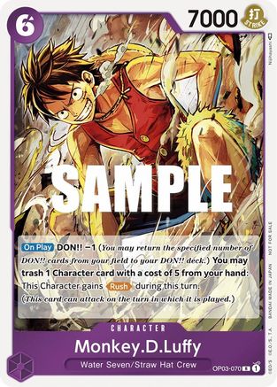 Monkey.D.Luffy (Dash Pack) [OP03-070] One Piece - Kingdoms of Intrigue - Single Cards