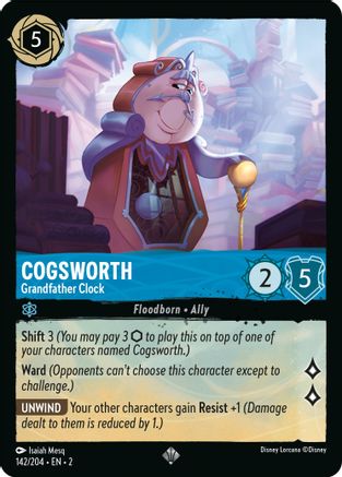 Cogsworth - Grandfather Clock (142/204) - Rise of the Floodborn - Lorcana - Single Cards