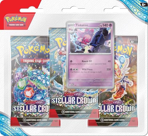 Pokemon Scarlet and Violet Stellar Crown 3-Pack Blister - 3