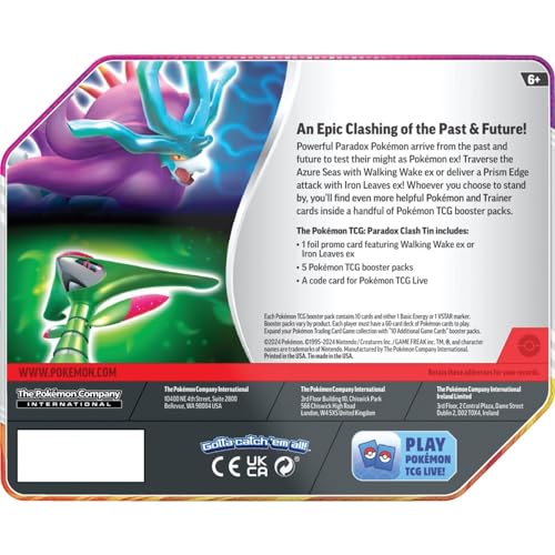 Pokemon TCG: Paradox Clash Tin - Walking Wake - 2