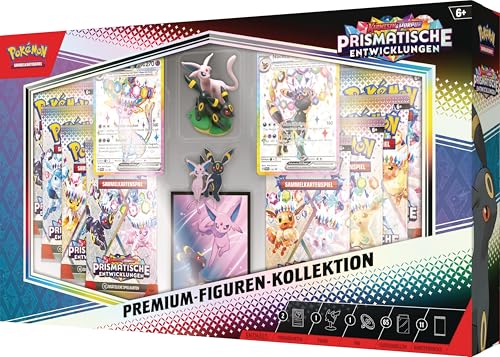 Pokémon Collectible Card Game: Karmesin & Purple Premium Figurines Collection - Prismatic Evolutions (2 Holographic Embossed Cards, 11 Boosters and More) - 8