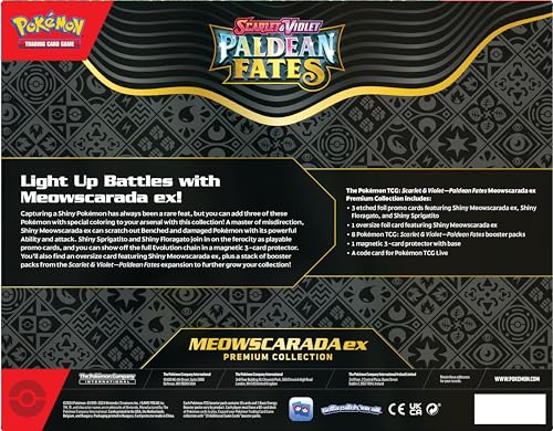 Pokemon TCG: Scarlet and Violet: PALDEAN Fates: Pokemon EX Premium Collection - Shiny Sprigatito - 5