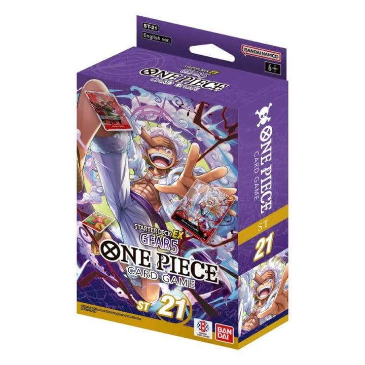 One Piece TCG Starter Deck EX: Gear 5 (ST21) - 51 Cards, Sleeves, Bonus Pack - 2