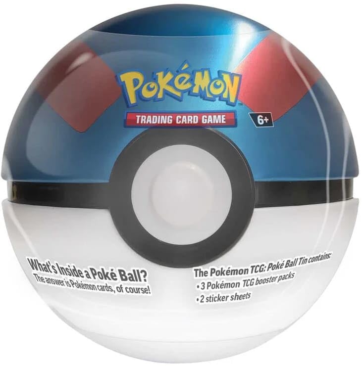 Pokémon PKM Pokeball Tin Autumn 2025 DE, 3 Booster Packs + 2 Sticker Sheets - 6
