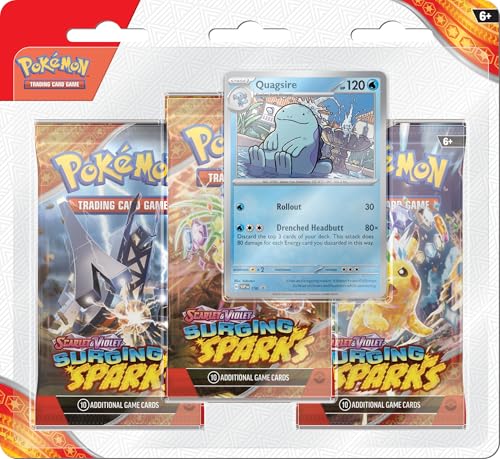 Pokémon TCG Scarlet & Violet 8 Surging Sparks Three Booster Blister - 3