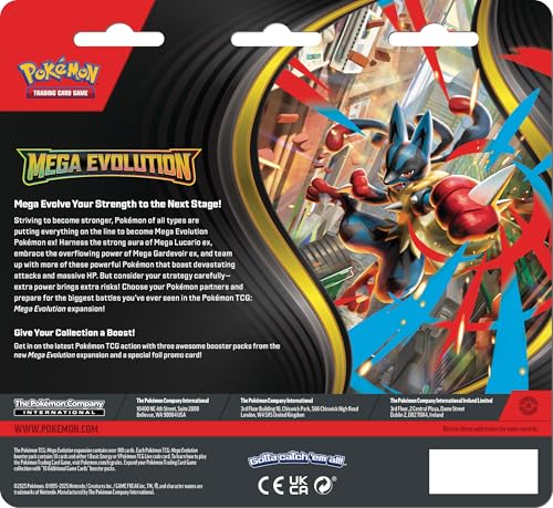 Pokemon TCG Mega Evolutions 1 Three Booster Blister - 2