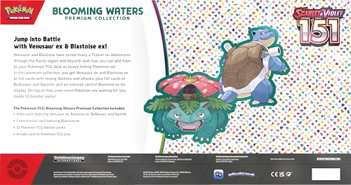 Pokemon TCG: Blooming Waters 151 Premium Collection - 12 Packs, Promos - 5