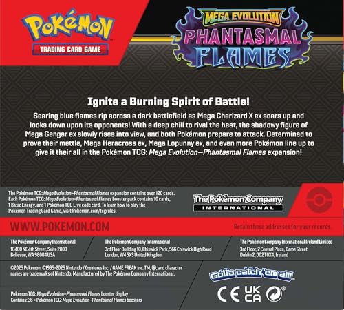Pokemon TCG: Mega Evolutions Phantasmal Flames Booster Display Box - 7