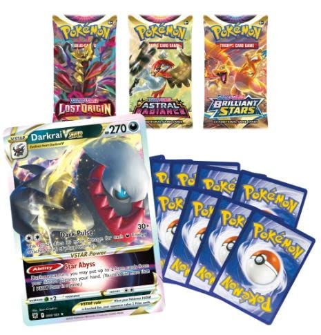 Pokemon TCG VSTAR Premium Collection Box w/Sleeves - 8 Packs Promo Cards (Darkrai VSTAR) - 3
