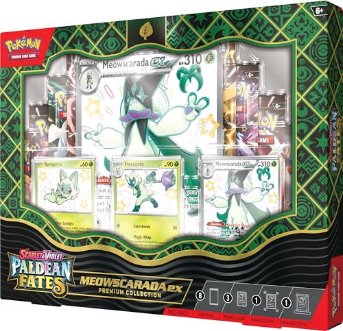 Pokemon TCG: Scarlet and Violet: PALDEAN Fates: Pokemon EX Premium Collection - Shiny Sprigatito - 6