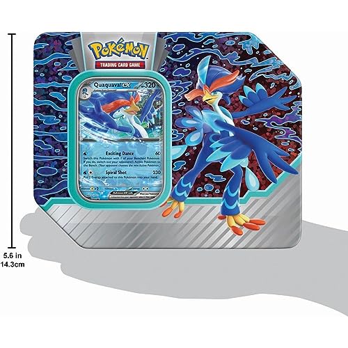 Pokemon TCG: Paldea Partners Quaquaval EX Tin - 5 Packs, Promos - 2