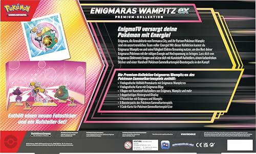 Pokémon - Trading Card Game: Premium Collection Enigmaras Wampitz-ex (1 Holographic Full Screen Promo Card, 6 Booster Packs & Plastic Stand) - 7