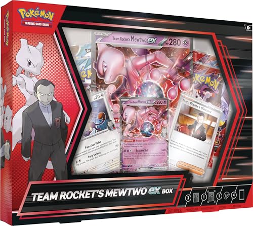 Pokemon TCG: Team Rocket’s Mewtwo ex Box - 4 Packs, Promos - 4
