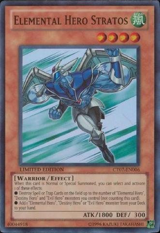 Yu-Gi-Oh! - Elemental Hero Stratos (CT07-EN006) - 2010 Collectors Tin - Limited Edition - Super Rare by Yu-Gi-Oh!