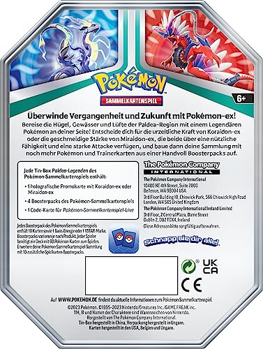 Pokémon - Trading Card Game: Tin-Box Paldea Legends - Miraidon (1 Holographic Card & 4 Booster Packs) - 2