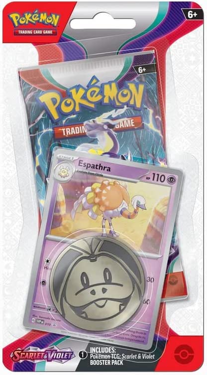 Pokemon TCG: Scarlet and Violet Checklane Espathra and Spidops Blister Booster Pack Bundle, 8 Packs 80 Cards - 3