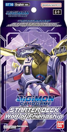 BANDAI | Digimon Card Game: Starter Deck - Wolf of Friendship (ST16) | Card Game | Ages 6+ | 2 Players | 30 Minutes Playing Time - 2