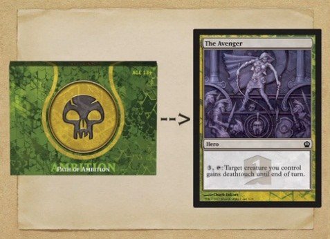 MtG Trading Card Game Theros Path of Ambition (Black) Prerelease Pack [5 Booster Packs, Seeded Pack, Promo Card & More] - 2