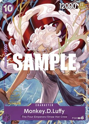 Monkey.D.Luffy (041) (1st Anniversary Tournament) (P-041) - One Piece Promotion Cards - Single Cards