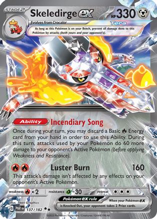 Skeledirge ex (137/182) [SV04] Pokemon - Paradox Rift - Single Cards