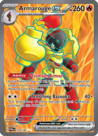 Armarouge ex - 218/182 (218/182) [SV04] Pokemon - Paradox Rift - Single Cards