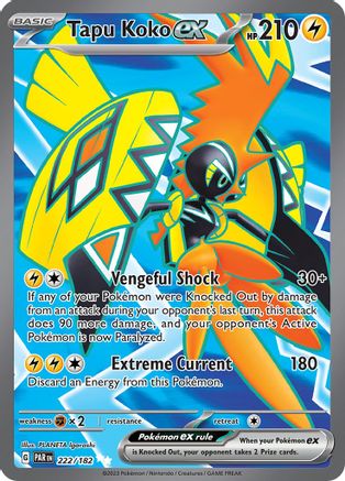 Tapu Koko ex - 222/182 (222/182) [SV04] Pokemon - Paradox Rift - Single Cards