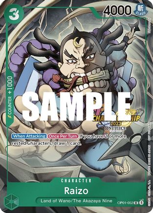 Raizo (CS 2023 Event Pack) (OP01-052) - One Piece Promotion Cards - Single Cards
