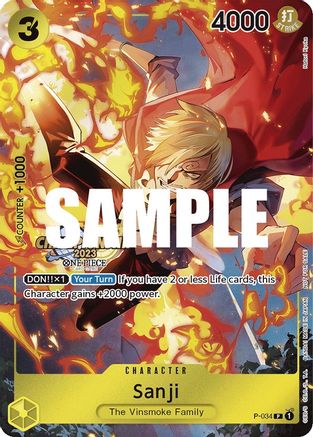 Sanji (CS 2023 Event Pack) (P-034) - One Piece Promotion Cards - Single Cards