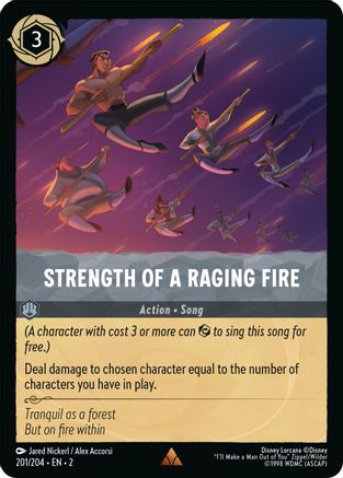 Strength of a Raging Fire (201/204) - Rise of the Floodborn Cold Foil - Lorcana - Single Cards