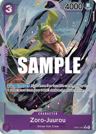 Zoro-Juurou (Alternate Art) [OP05-067] One Piece - Awakening of the New Era - Single Cards