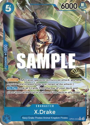 X.Drake (Alternate Art) [OP05-055] One Piece - Awakening of the New Era - Single Cards