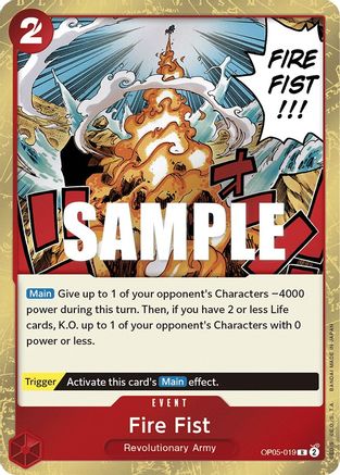 Fire Fist [OP05-019] One Piece - Awakening of the New Era - Single Cards