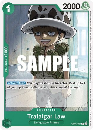 Trafalgar Law 027 (OP05-027)   One Piece - Awakening of the New Era - Single Cards