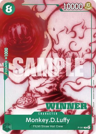 Monkey.D.Luffy (Starter Deck 11: Uta Deck Battle) [Winner] (P-061) - One Piece Promotion Cards - Single Cards