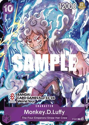 Monkey.D.Luffy (041) (BANDAI CARD GAMES Fest 23-24 World Tour) (P-041) - One Piece Promotion Cards - Single Cards