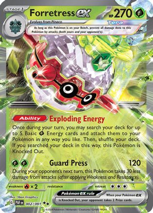 Forretress ex -[002/091] SV: Paldean Fates Pokemon - Single Cards